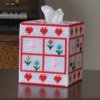 Hearts and Flowers Tissue Box Cover