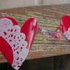 Red Plastic Cup Heart Garland