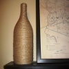 hemp wrapped wine bottle