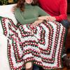 Holiday Crocheted Granny Square Throw