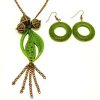 Its Easy Being Green Necklace  Earrings