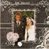 Just Married Scrapbook Layout