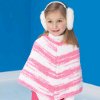 Kids Striped Knitted Poncho