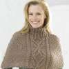 Knit Cable Half-Poncho