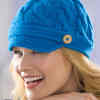 Knit Cable Newsboy Cap