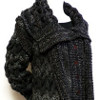 Knit Double Lapel Sweater Jacket