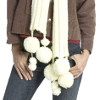 Knit Pom Pom Scarf