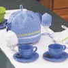 Knit Stripe Teapot Cozy and Egg Cozies