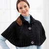 Knit Poncho with Buttons