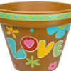 Painted Hippy Clay Pot