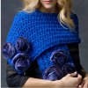 Misty Blue Rose Wrap