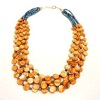 Multistrand Disc Bead Necklace and Earrings