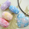 Opaque Flower Clay Pendant and Beads Floral Jewelry