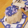 Crochet Pansie Tea Cozy
