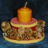 Holiday Pine Cone Candle Holder