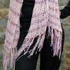 Pink Openweaves Scarf with Glitter Yarn