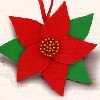 Poinsettia Christmas Ornament