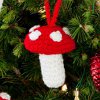 Polka Dot Mushroom Ornaments