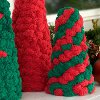 Pom-Pom Yarn Christmas Trees