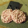 Crochet Ribbon and Pearl Earrings