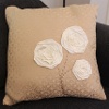 Ribbon Flower Pillow Cover