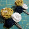 Scrap Fabric Rosette Barrette