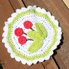 Scalloped Cherry Dishcloth