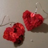 Sequin Heart Earrings
