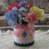 Shells and Ribbon Flower Vase