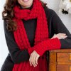 Shimmering Lacy Bobble Scarf and Wristlets