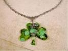 St Patricks Day Clover Necklace