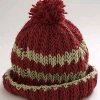 Stripe Hat in Rib Stitch