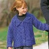 Textured Cardigan with Lacy Collar