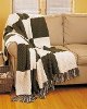 Textured Block Knit Afghan