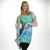 Tie Dye Aqua Tunic and Scarf