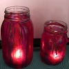 Girly Pink Collaged Mason Jars