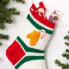 Traditional Holiday Stocking with Tiny Mitten Pocket