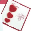 Valentines Day Felted Hearts Card