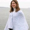 Warm nubby Cape with Buttons