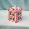Window Frame of Flowers Tissue Box Cover