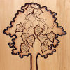 Woodburned Family Tree