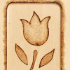 Woodburned Tulip Plaque