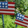 Wooden American Flags