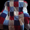 Color Block Crochet Afghan Blanket