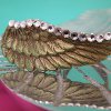 Rhinestone Angel Wing Ring