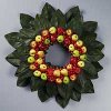 apple and magnolia wreath