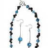 Aqua Jet Necklace and Earrings
