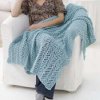 Arrowhead Lace Knit Throw