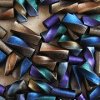 Spiral Metallic Tube Beads