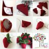 Sewn Felt Strawberries